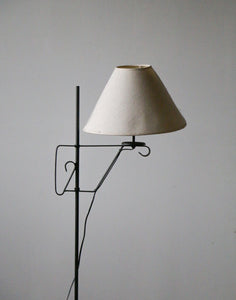 Vintage Wrought Iron Tripod  Floor Lamp