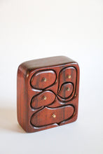Load image into Gallery viewer, Mid Century Modern Walnut Bandwood Puzzle Box

