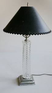 Warren Kessler Glass & Silver Table Lamp
