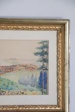 Load image into Gallery viewer, Framed Vintage Landscape Watercolor  Painting
