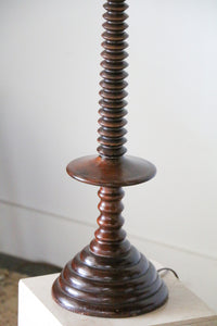Vintage Turned Wood Lamp