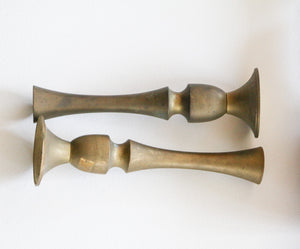 Pair of Brass Bud Vases