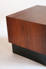 Load image into Gallery viewer, Mid 20th Century Adrian Pearsall Style Walnut Cube Pedestal Tables - Set of 2
