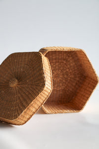 Woven Basket With Lid