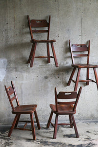 Set of Four Cushman Vermont Hard Rock Maple Americana Chair by Herman DeVries In 1933