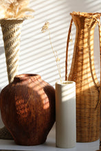 Load image into Gallery viewer, Vintage 1980s Boho Wicker Floor Vase Basket
