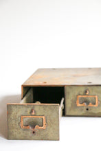 Load image into Gallery viewer, Vintage Yawman &amp; Erbe Card File Two Drawer Metal Cabinet
