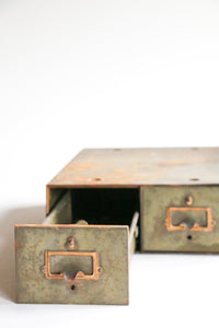 Vintage Yawman & Erbe Card File Two Drawer Metal Cabinet