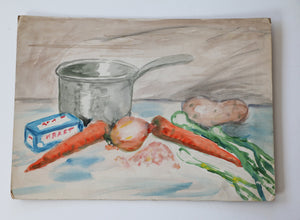 Carrots & Butter Still Life Painting
