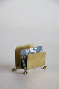 Brass Clawfooted Business card Holder