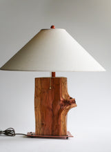 Load image into Gallery viewer, Handmade Live Edge Wooden Table Lamp by Lee Mumford
