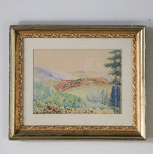 Load image into Gallery viewer, Framed Vintage Landscape Watercolor  Painting
