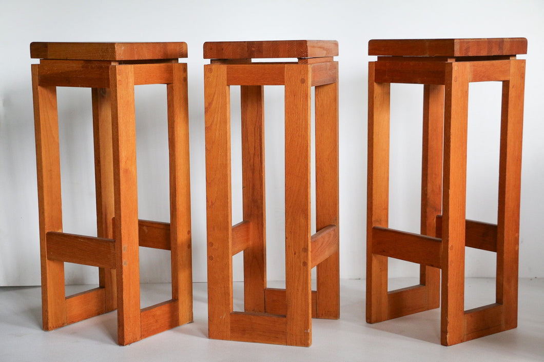 Set of Three Mid-Century Modern Barstools
