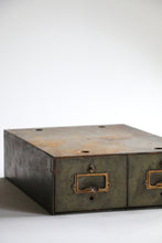 Load image into Gallery viewer, Vintage Yawman &amp; Erbe Card File Two Drawer Metal Cabinet
