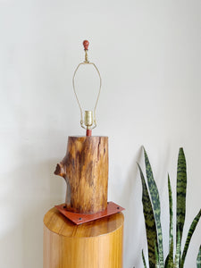 Handmade Live Edge Wooden Table Lamp by Lee Mumford