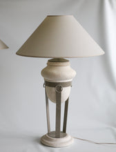 Load image into Gallery viewer, Postmodern Sculptural Plaster and Metal Table Lamps - a Pair
