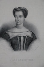 Load image into Gallery viewer, Antique Etching of Diane de Poitiers
