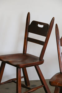 Set of Four Cushman Vermont Hard Rock Maple Americana Chair by Herman DeVries In 1933