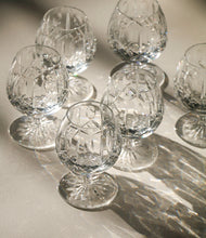 Load image into Gallery viewer, Set of Six Galway Crystal Snifter Glasses

