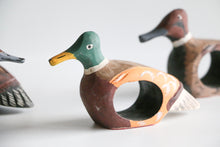 Load image into Gallery viewer, Folk Art Hand Painted Duck Napkin Rings
