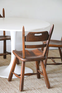 Set of Four Cushman Vermont Hard Rock Maple Americana Chair by Herman DeVries In 1933