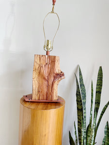 Handmade Live Edge Wooden Table Lamp by Lee Mumford