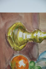 Load image into Gallery viewer, Brass Candlestick &amp; Teapot Still Life Painting

