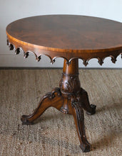 Load image into Gallery viewer, Maitland Smith, Vintage Marquetry &amp; Burl  Round Walnut Table
