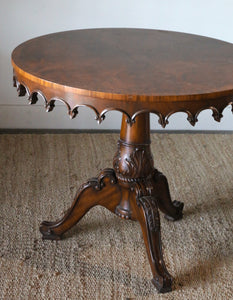 Maitland Smith, Vintage Marquetry & Burl  Round Walnut Table