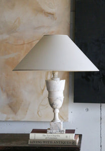 Pair of Vintage Italian Carrara Marble Table Lamps