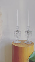 Load and play video in Gallery viewer, Pair of Heisey Crystal  Candlesticks
