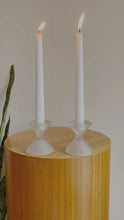 Load and play video in Gallery viewer, Frosted Glass Post Modern Candlestick Holders
