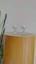 Load and play video in Gallery viewer, Frosted Glass Post Modern Candlestick Holders
