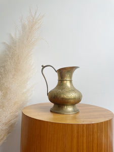 Etched Brass Pitcher