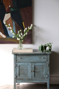 Antique Blue Painted Cabinet
