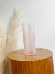 Frosted Pink Glass Vase