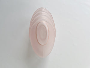 Frosted Blush Pink Art Deco Vase