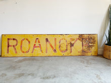 Load image into Gallery viewer, Vintage Painted Metal Roanoke Sign
