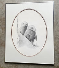 Load image into Gallery viewer, Framed Owl Print Signed by Robert Blair
