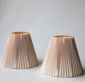 Pair of Vintage Fluted Lampshades