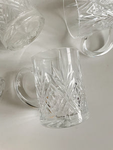 Set of Four Crystal Mugs