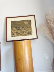 Signed  & Framed Silkscreen, limited edition 23/100. Titled Moon & Water and signed Margaret Morris 1962