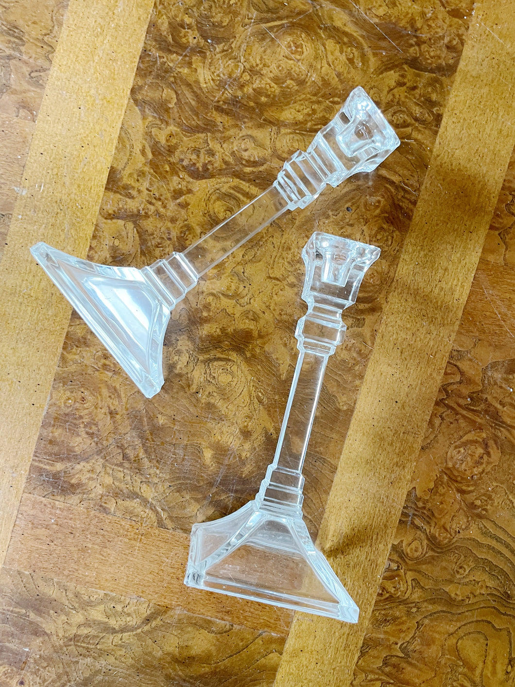 Crystal Candle Stick Pair