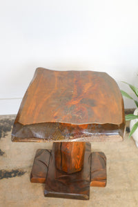 Free Form Sculpted Live Edge Side Table
