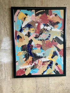 Mid Century Modern Abstract Oil Painting