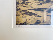 Load image into Gallery viewer, Signed  &amp; Framed Silkscreen, limited edition 23/100. Titled Moon &amp; Water and signed Margaret Morris 1962
