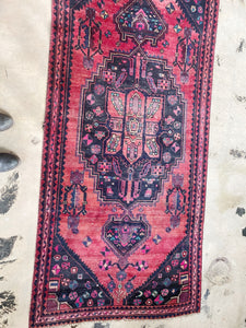 Vintage Hand Knotted Wool Rug