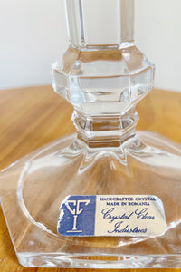 Crystal  Candle Sticks Made in Romania