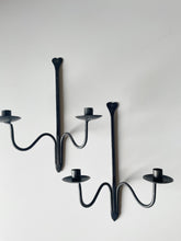 Load image into Gallery viewer, Pair of Wrought Iron Sconces
