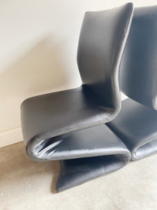 Post Modern Pleather S Chair in the Style of Verner Patton